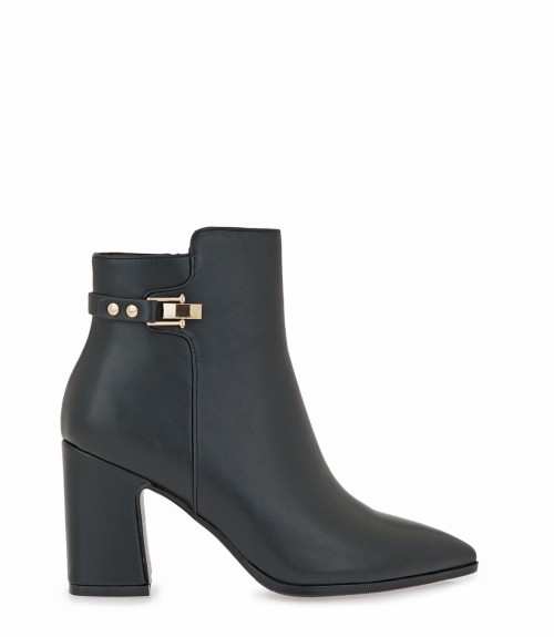 SEVEN Γυναικείο μποτάκι με τακούνι - Μαύρο